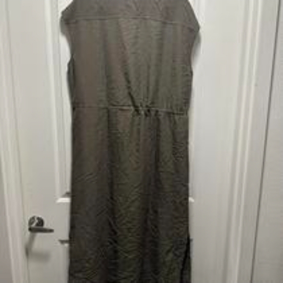 Old Navy Utility Midi Shirt Dress Olive Green Petite XLP Waist-Defined - Picture 14 of 14